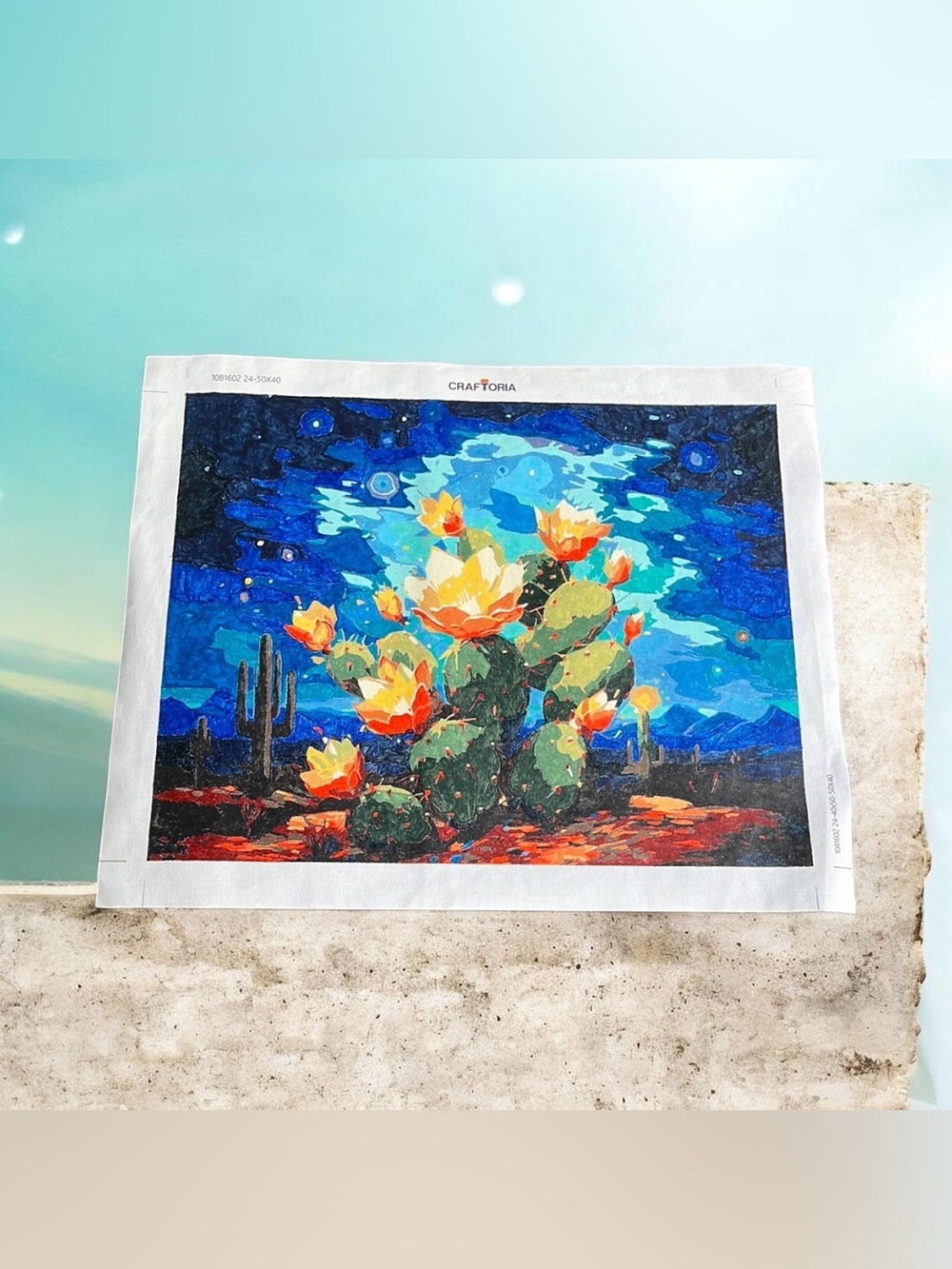 Night Blooming Cactus Painting